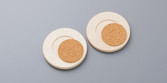 【木彫キット】木彫コースター　B　（2枚組）の商品スライド画像2