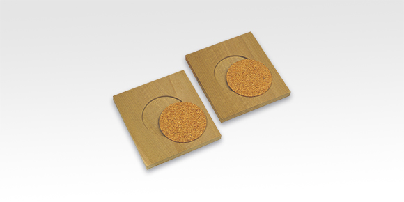 【木彫キット】木彫コースター　A　（2枚組）