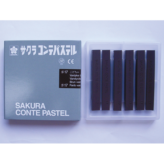 パステル（コンテ）　B　黒色6本 サムネイル