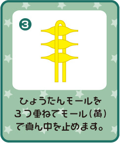 『クリスマスツリーオーナメントセット』の作り方|その3