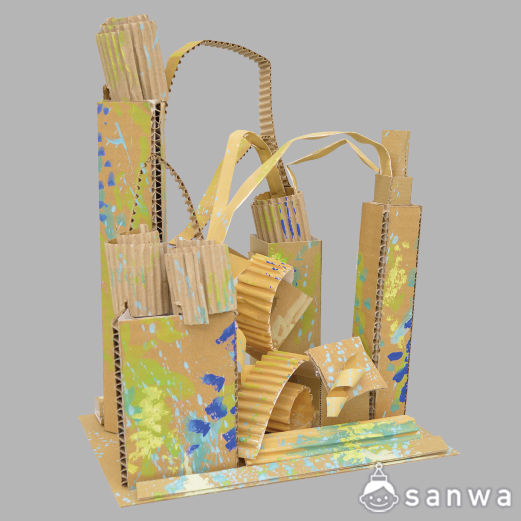 だんボールの形をかえて／だんボールでためしてつくっての商品スライド画像2