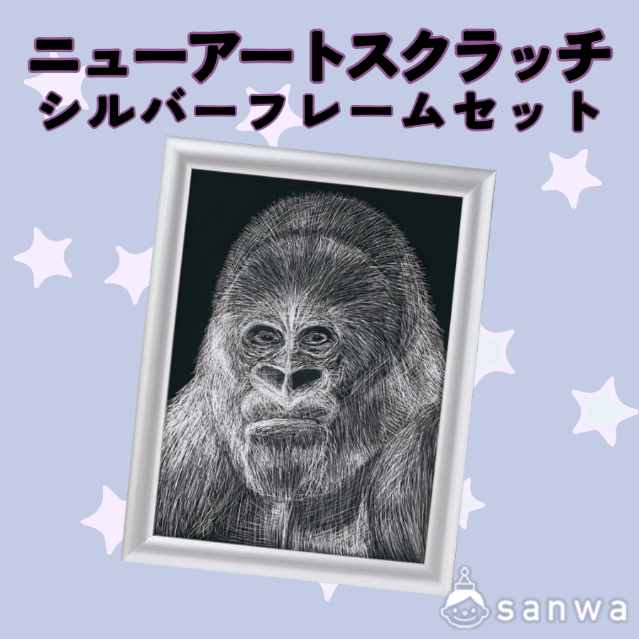 ニューアートスクラッチ シルバーフレームセット