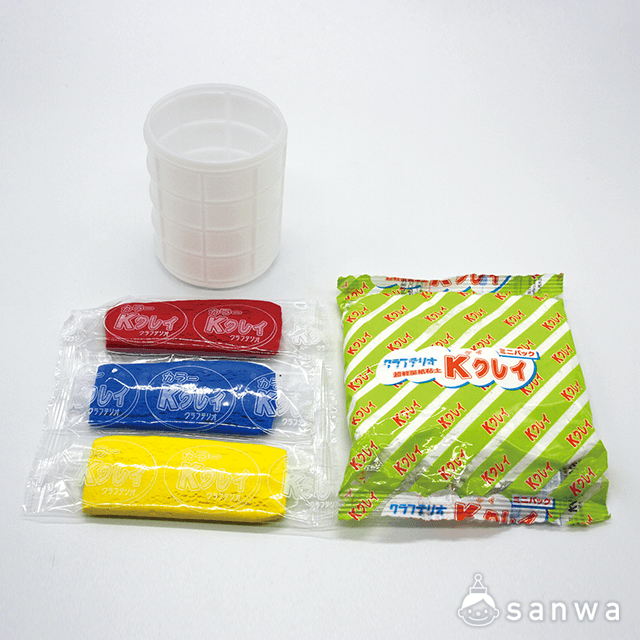 ペン立て芯材＆ＫクレイSサイズ＆カラーＫクレイ（３色セット） サムネイル