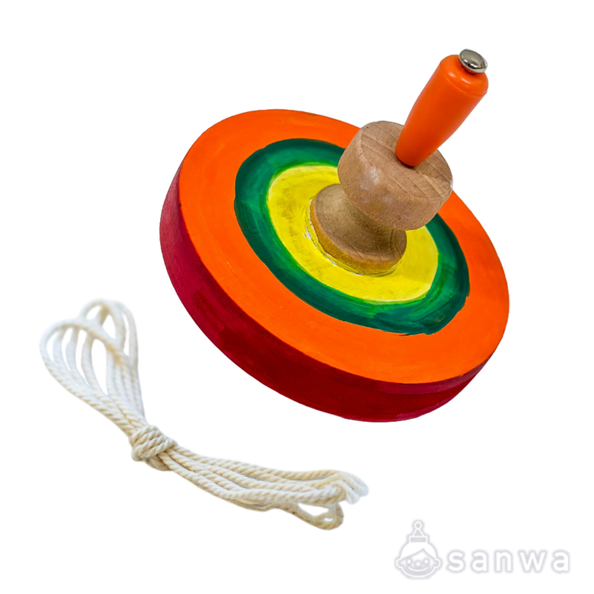 昔ながらのおもちゃ】糸ひきごま（ひも付き）【こま】（500円以下の  