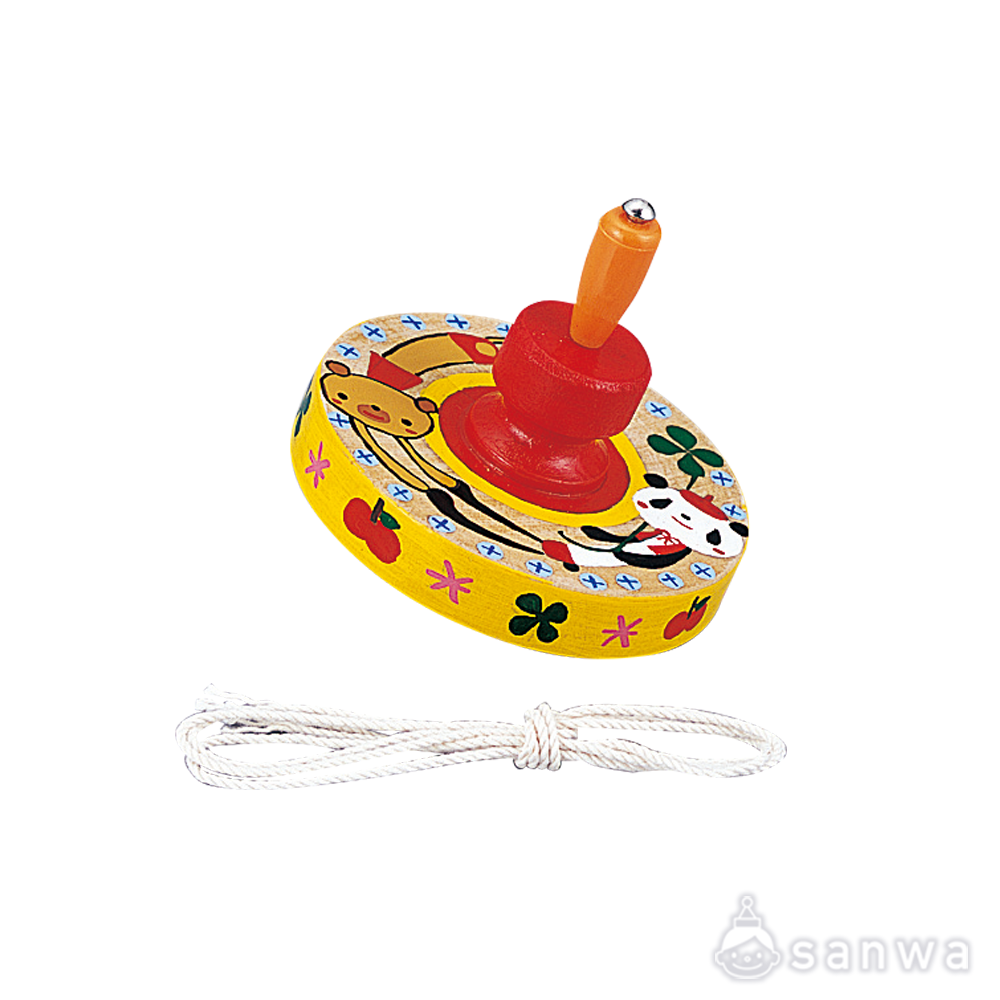 昔ながらのおもちゃ 糸ひきごま ひも付き こま 作って遊べる 塗るだけ工作 イベント工作キットの たのつく