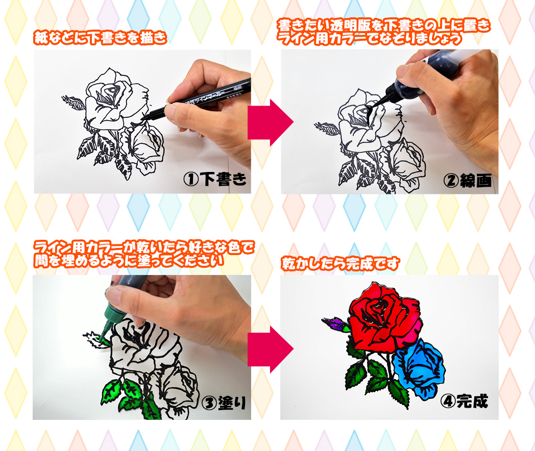 ワシン ステンドホビー（画材・塗料・接着剤） | イベント工作キットの「たのつく」