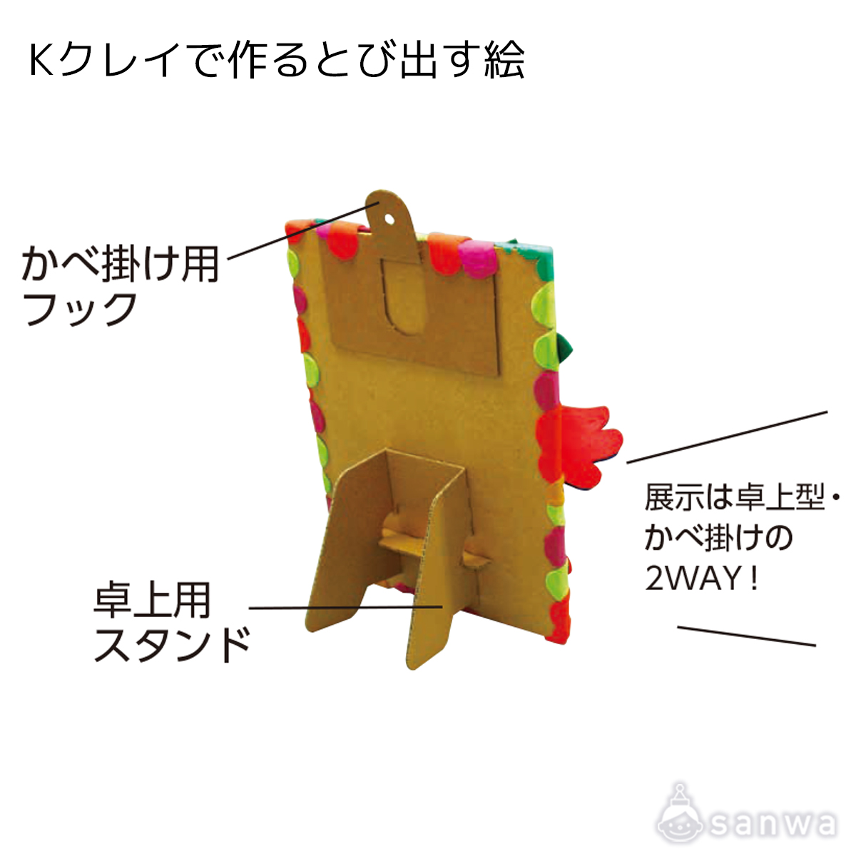 Kクレイで作るとび出す絵 遊び方画像