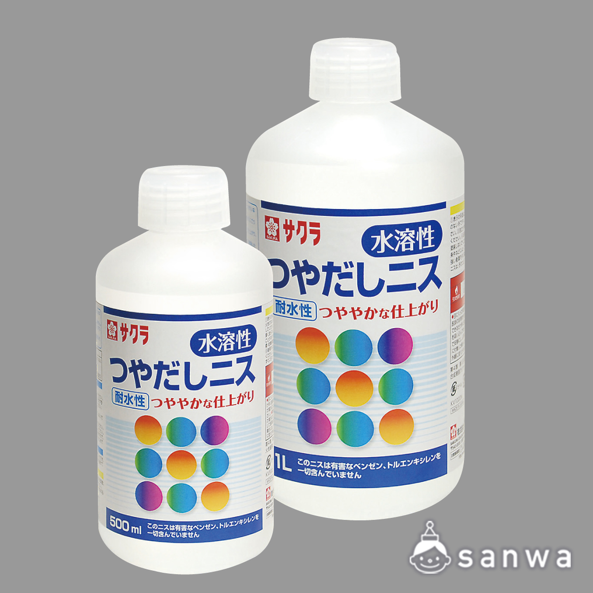 サクラつやだしニス（水溶性） 500mL サムネイル