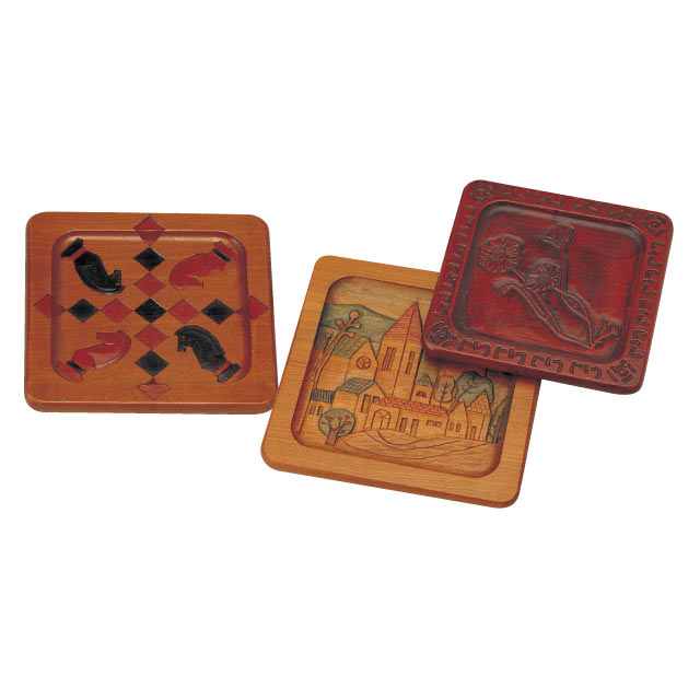 【木彫キット】木彫四角盆　B