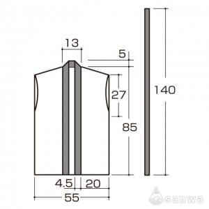 袖なしロングはっぴ M・サイズ