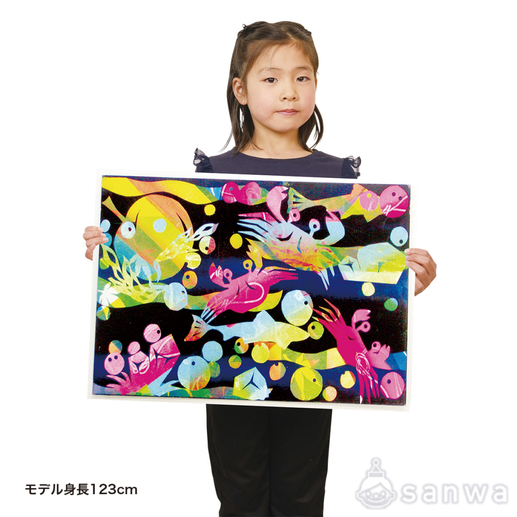 ステンシルローラーはんがセット  ～シールペロリンはんが～の商品スライド画像5