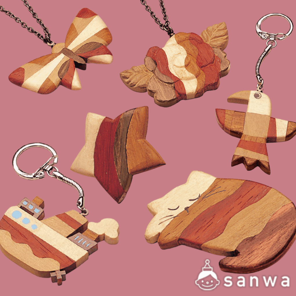 5色寄せ木アクセサリーの商品スライド画像2