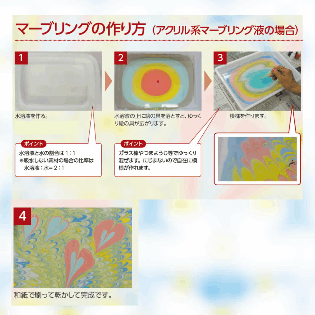 マーブリング・デコ　6色セットの商品スライド画像3