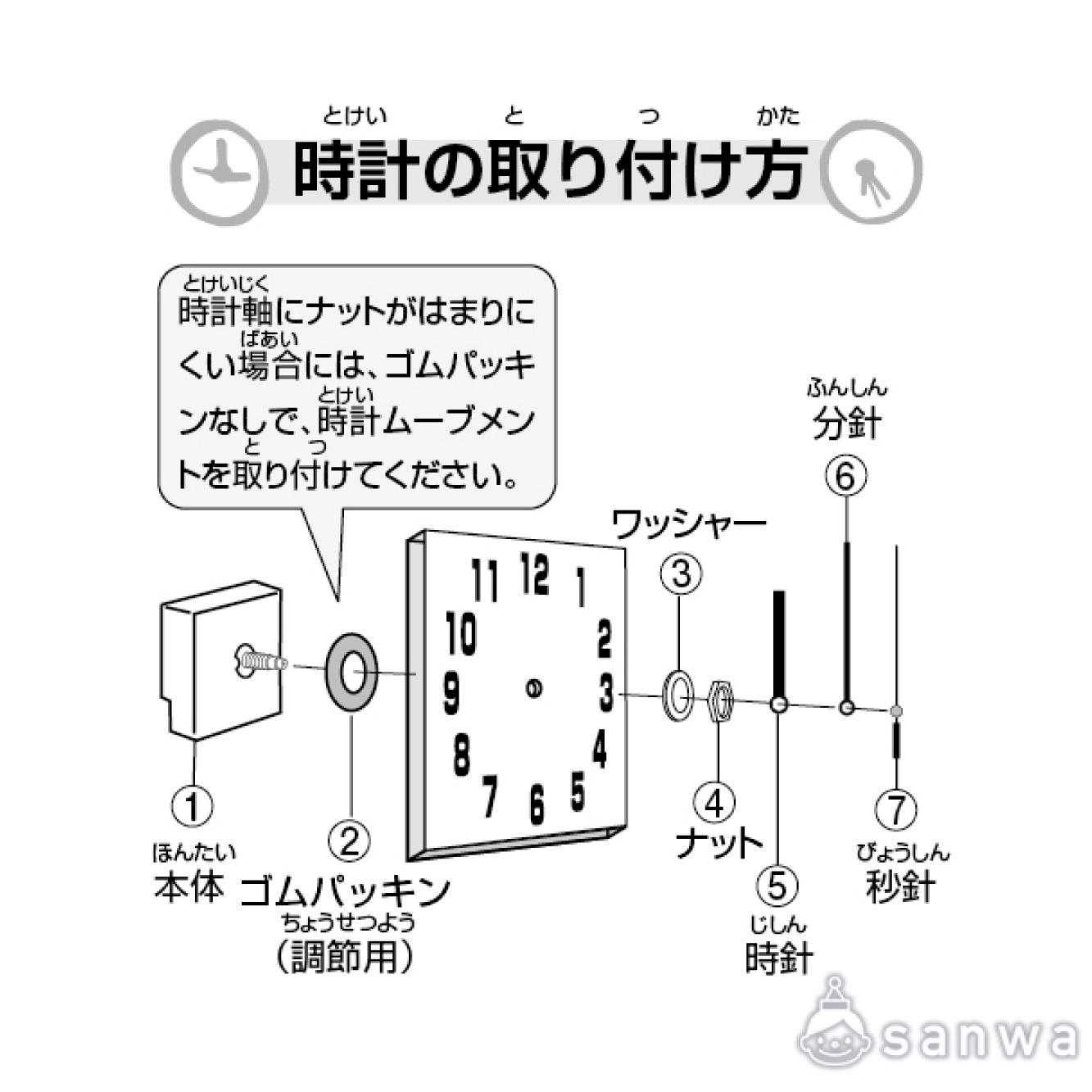【塗るだけ】木のおえかき時計セット ほし【木製時計】