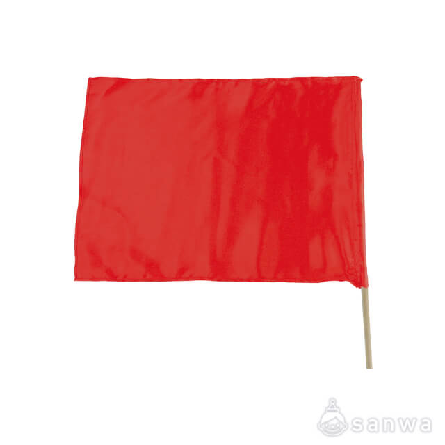 サテン小旗（四角）赤 サムネイル