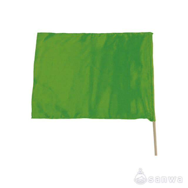 サテン小旗（四角）緑 サムネイル