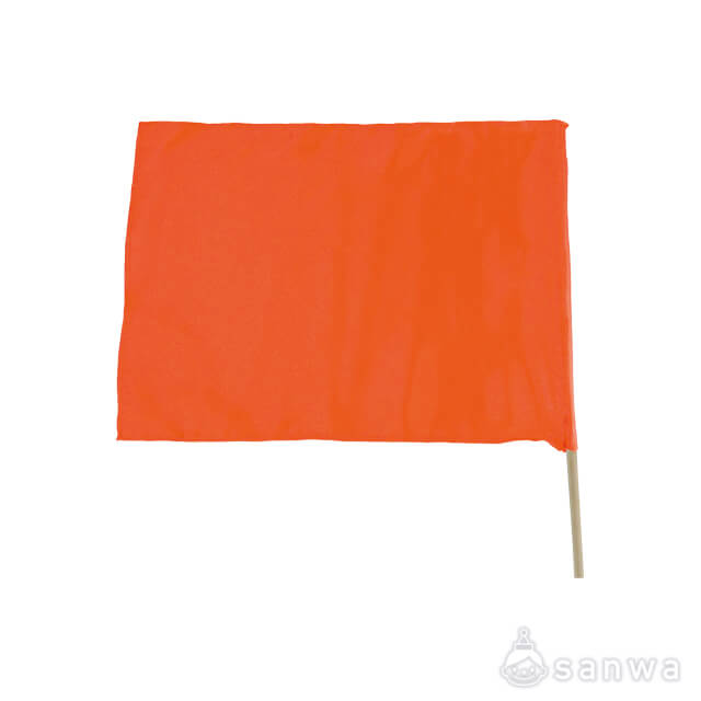 サテン小旗（四角）オレンジ サムネイル