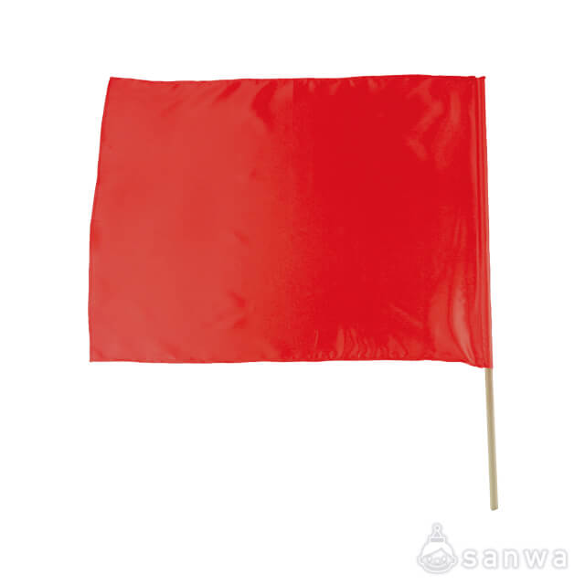サテン大旗（四角）赤 サムネイル