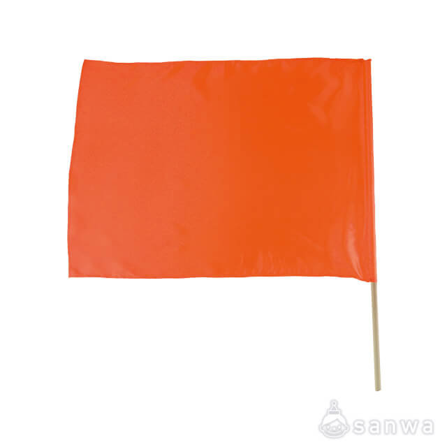 サテン大旗（四角）オレンジ サムネイル