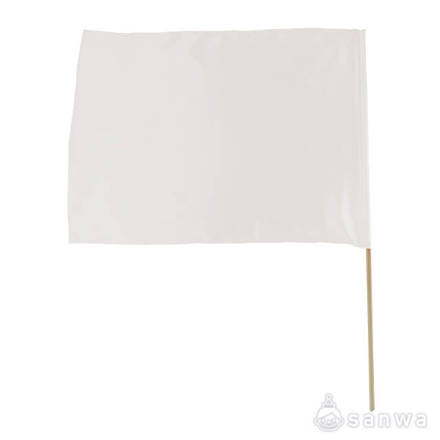 サテン特大旗（四角）白 サムネイル