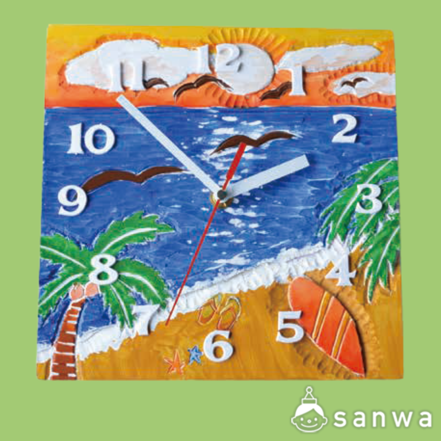 【時計工作キット】ワッツタイム？ らくらくボード 角型・小