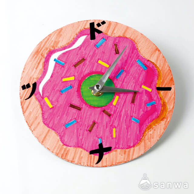 【時計工作キット】紙製のおえかき時計
