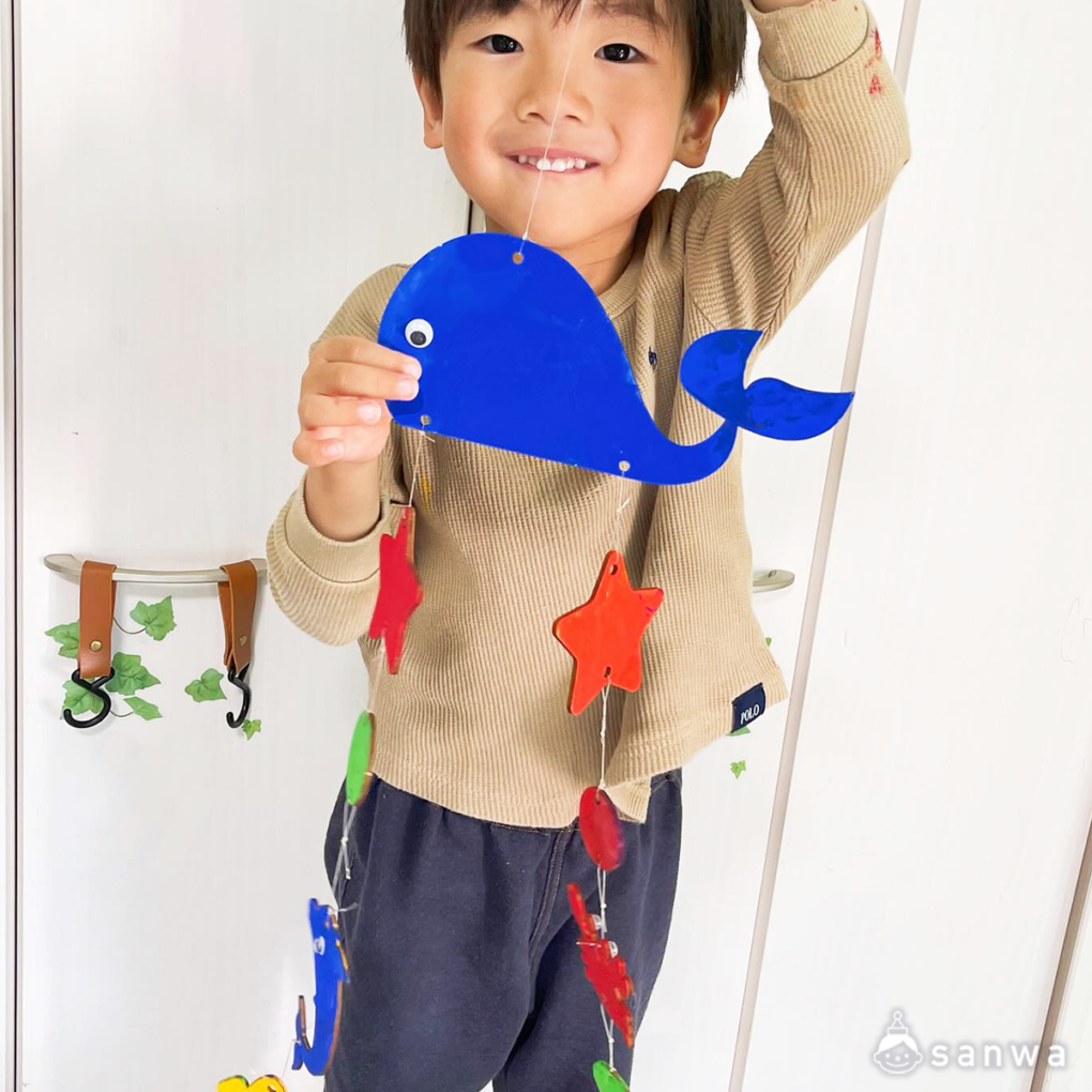 「塗るだけ簡単木のモビール」木のモビール　うみのいきもの【工作キット】の商品スライド画像7