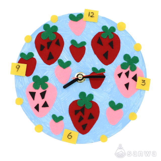 【時計工作キット】フェルトで飾る紙製時計