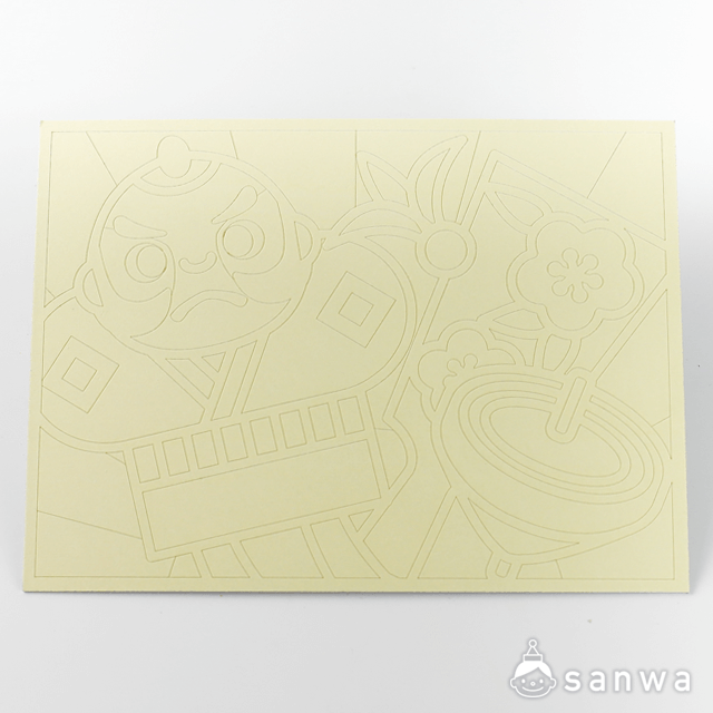かんたんすな絵ｼﾘｰｽﾞ 冬　たこあげ(※台紙のみ) サムネイル