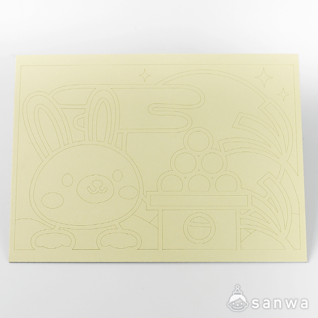 かんたんすな絵ｼﾘｰｽﾞ　おつきみ　うさぎ(※台紙のみ) サムネイル