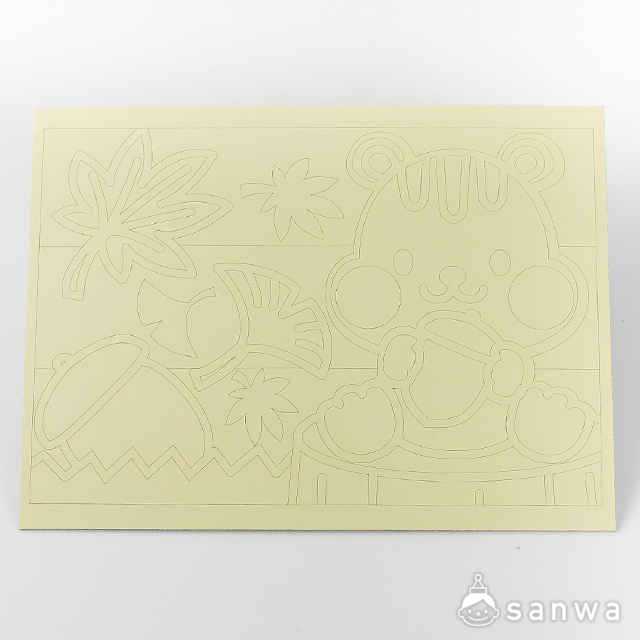 かんたんすな絵ｼﾘｰｽﾞ　秋　りす(※台紙のみ) サムネイル