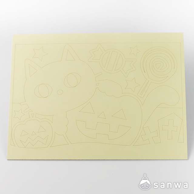 かんたんすな絵ｼﾘｰｽﾞ ﾊﾛｳｨﾝ　ねこ(※台紙のみ) サムネイル