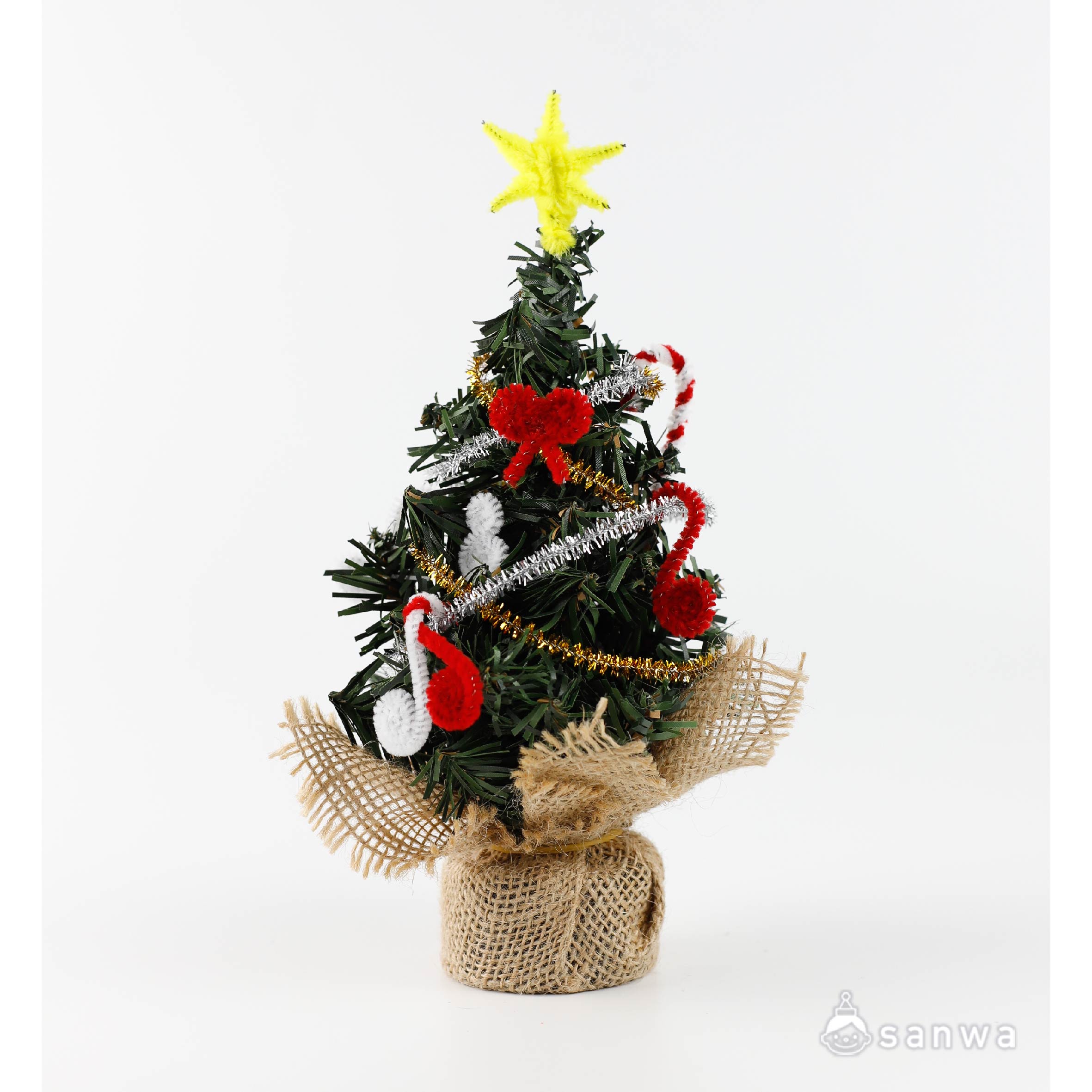 オーナメントで飾りつけ】クリスマスツリー（500円以下の工作, 作っ 
