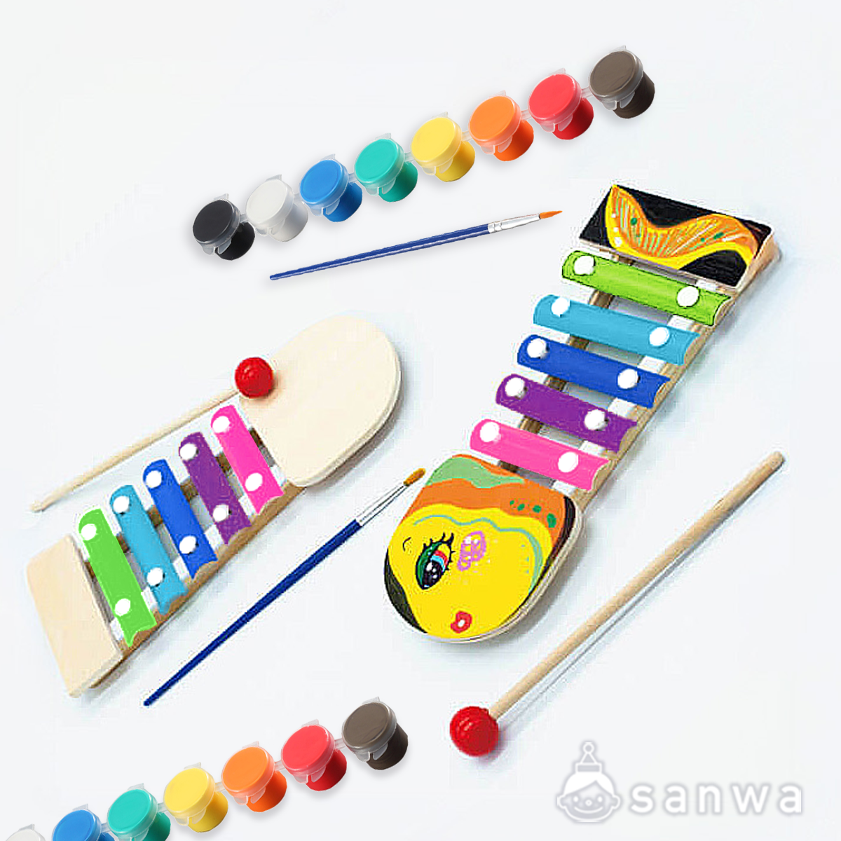 【塗るだけ工作】おえかき鉄琴【楽器作り】