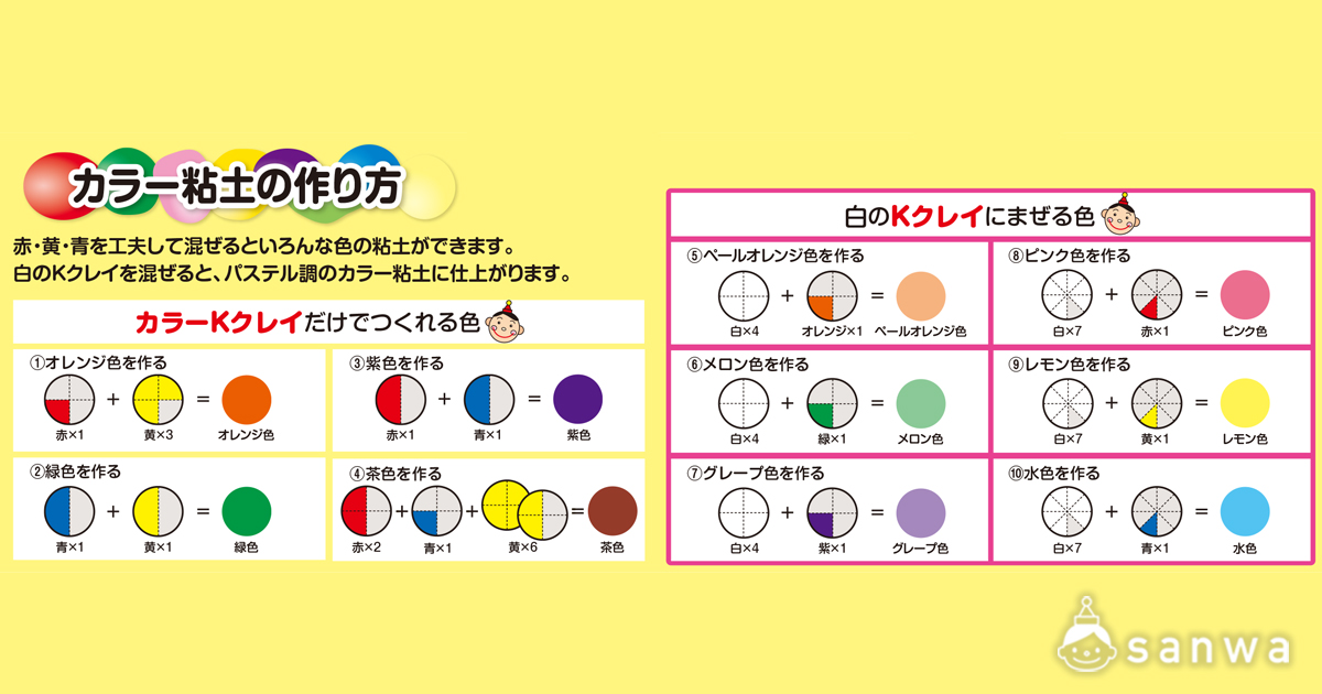 カラーKクレイ セット 作り方画像