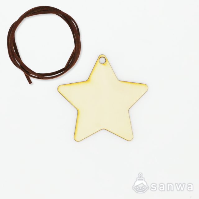 木のネックレス　Oほし　1個ｾｯﾄ サムネイル