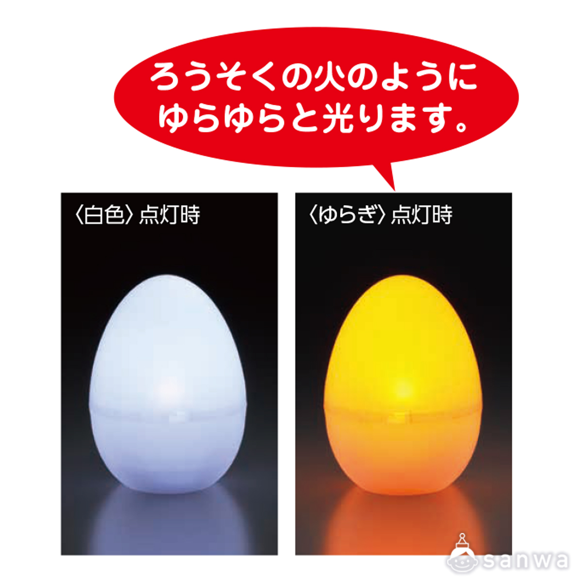 【電池式工作用LEDライト】エッグライト LED 作り方画像