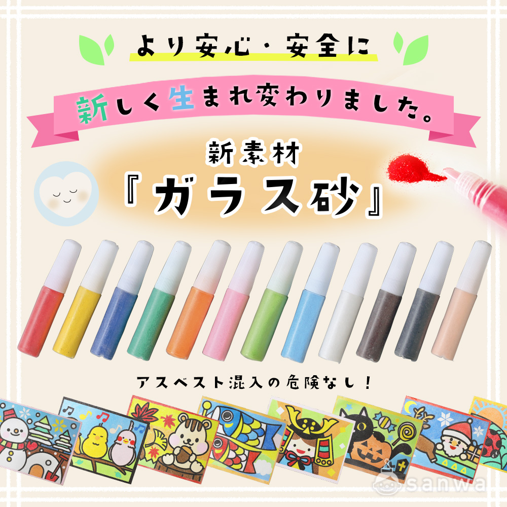 【リニューアル】かんたんすな絵ｼﾘｰｽﾞ　(冬） ゆきだるま【剥がして載せる】