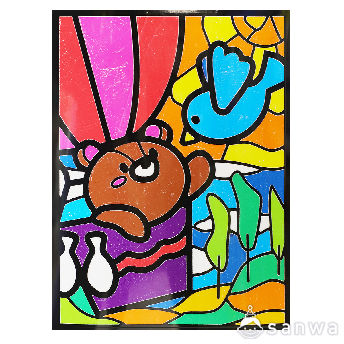 ステンドグラス　ハンドメイド　いっちゃん様専用 こするだけかんたんステンドグラス4種類（５００円以下の工作