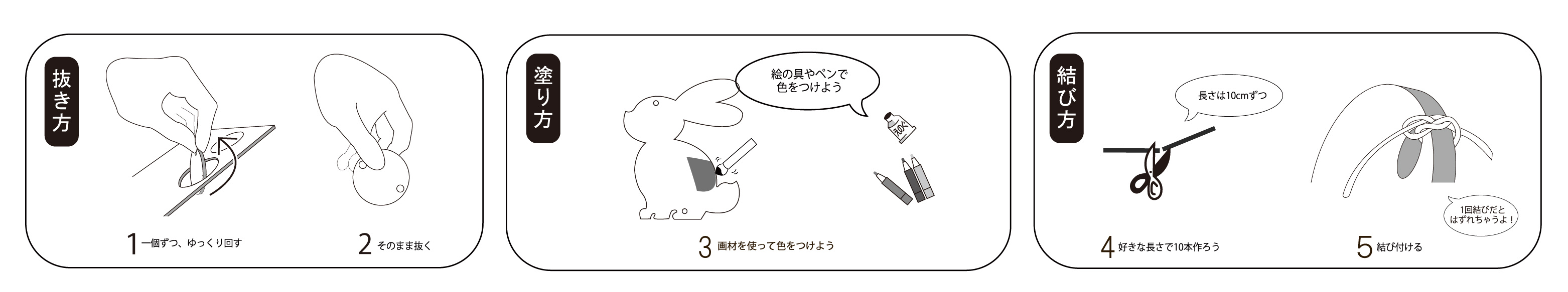 「塗るだけ簡単」木のモビール　もりのいきもの【簡単工作キット】 作り方画像
