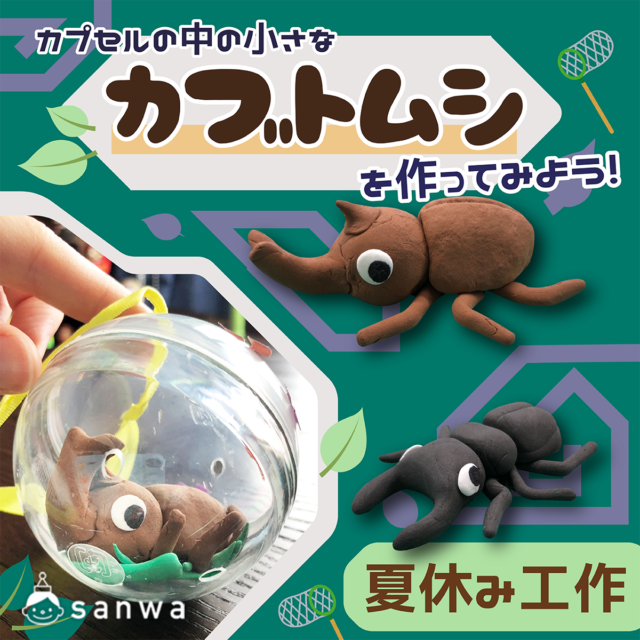 【親子集客イベント】カプセルの中の小さなカブトムシを作ってみよう！