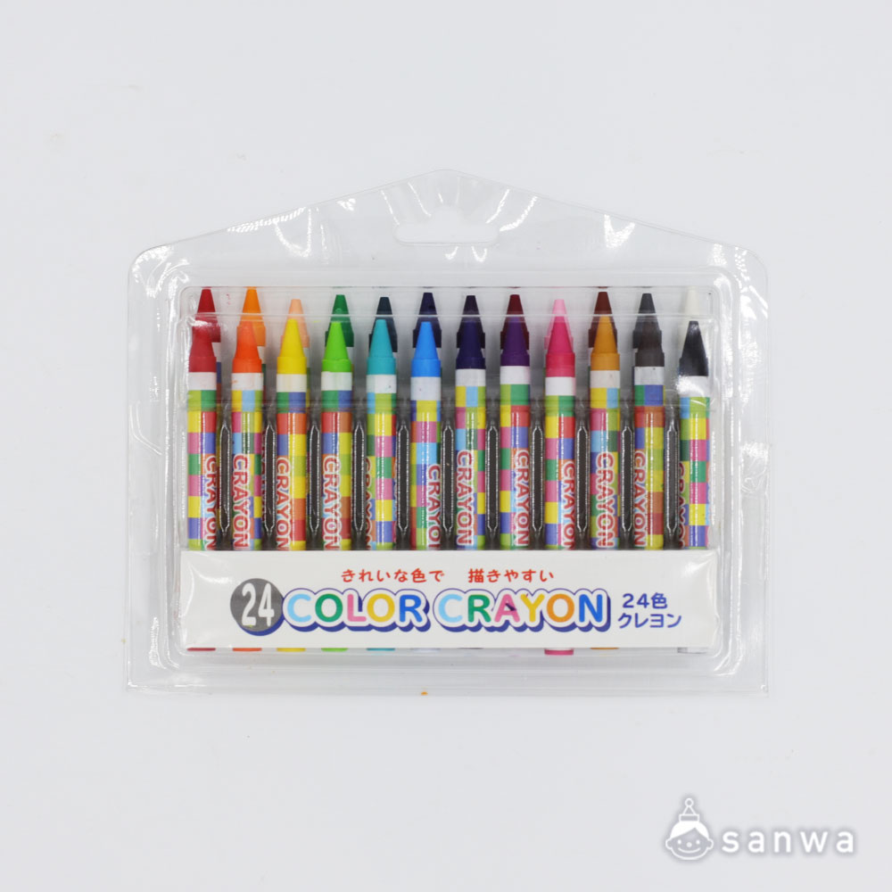 【ついで買いにピッタリ！！】24色クレヨン