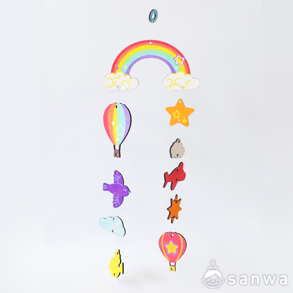 「塗るだけ簡単」木のモビール　空のなかまたち【簡単工作キット】の商品スライド画像3