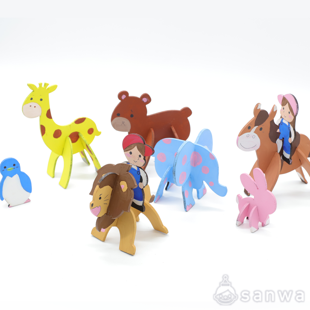 【簡単工作キット】はめて楽しい！工作キット：動物【おもちゃづくり】の商品スライド画像3