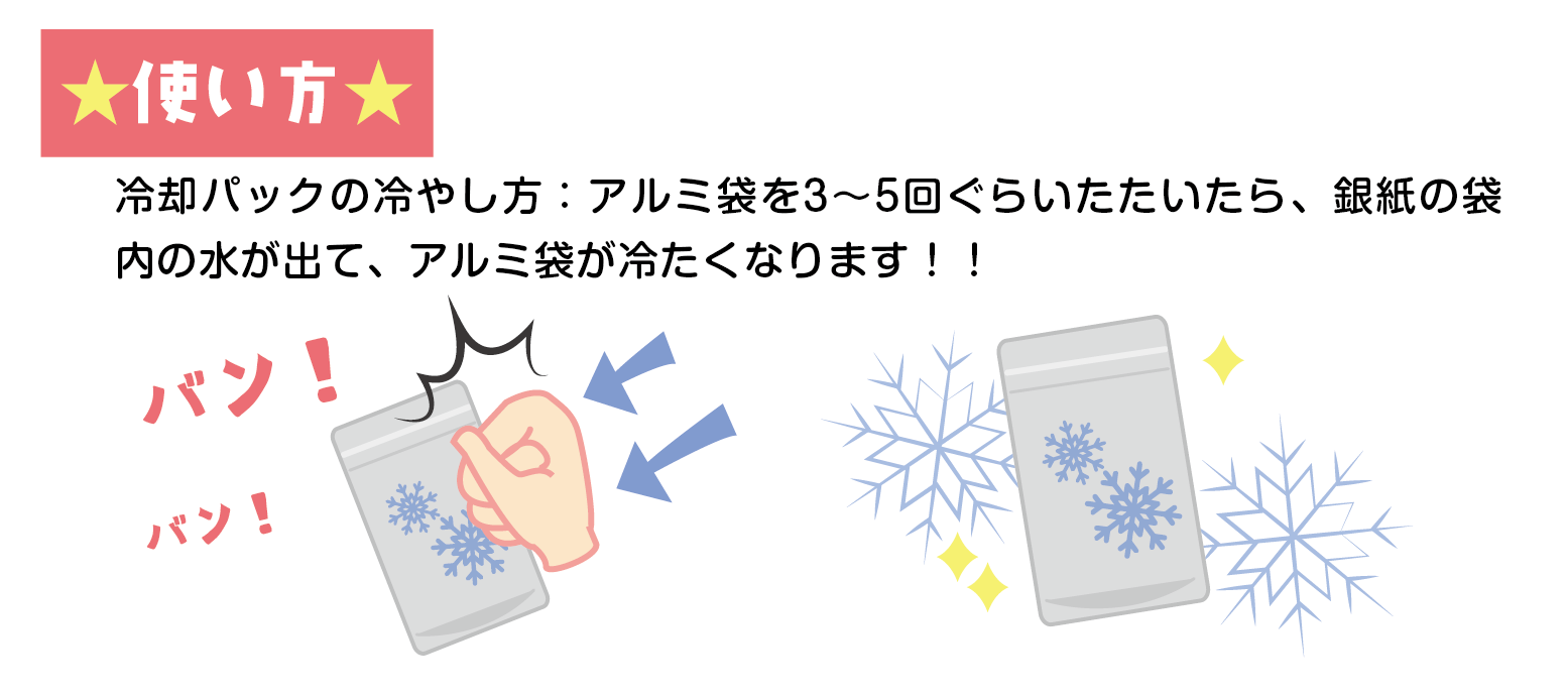 【実験キット】たたくと冷える！冷却パックを作ろう 遊び方画像