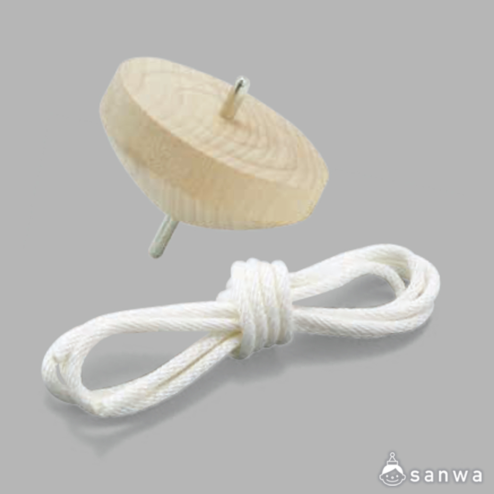 【作って遊ぼう】てっしんごま（ひも付き）【昔遊び】の商品スライド画像4