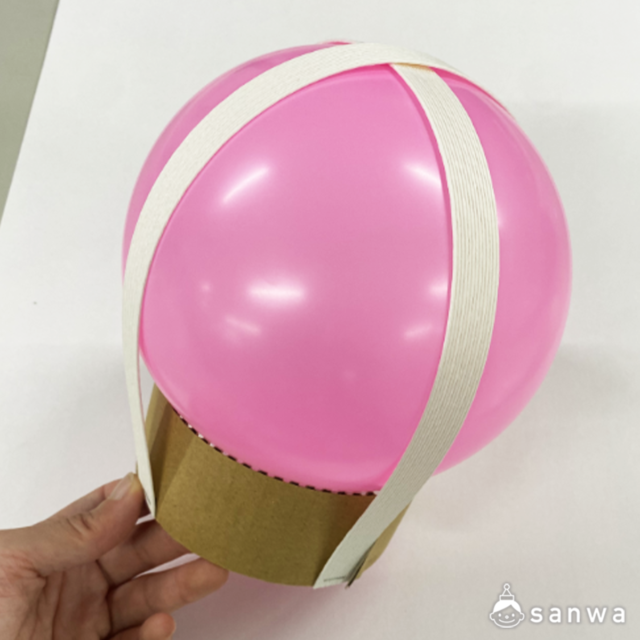 桜のランプシェード_白い紙バンド