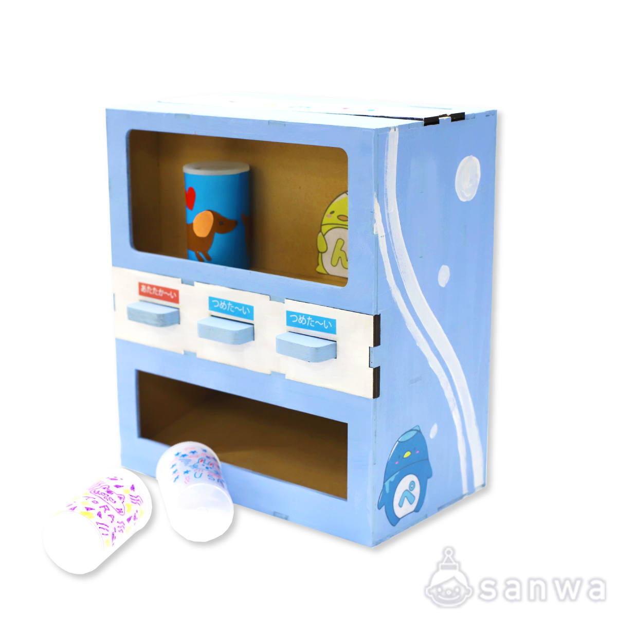 貯金箱づくり】木で作る自動販売機貯金箱【夏休み工作！】（作って 