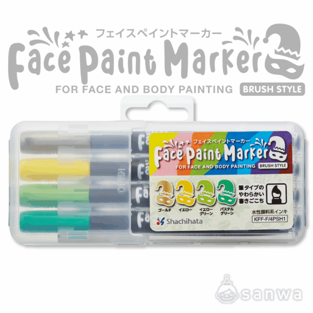 フェイスペイントマーカー　4色セット1 サムネイル