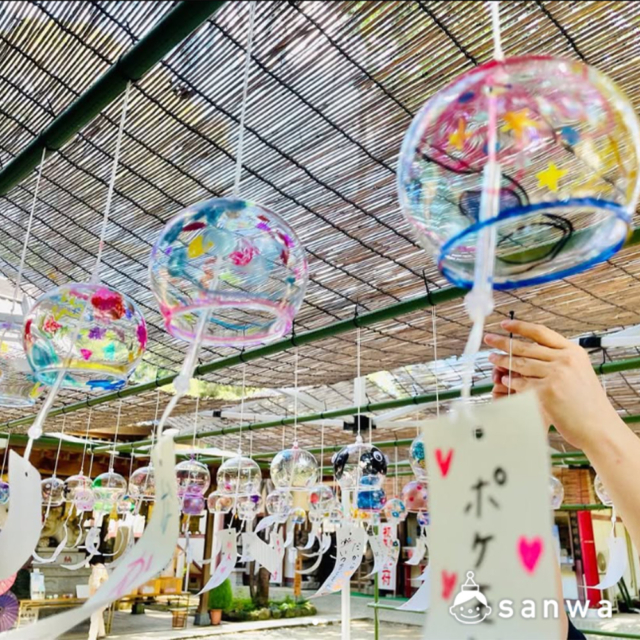 夏休み集客イベントにて「ガラスのふうりん」 サムネイル